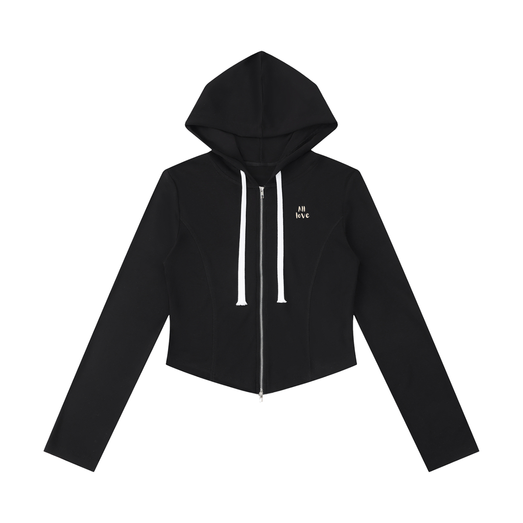 Full Zip Slim Hoodie | Have a Heart Collection | Navy & Black