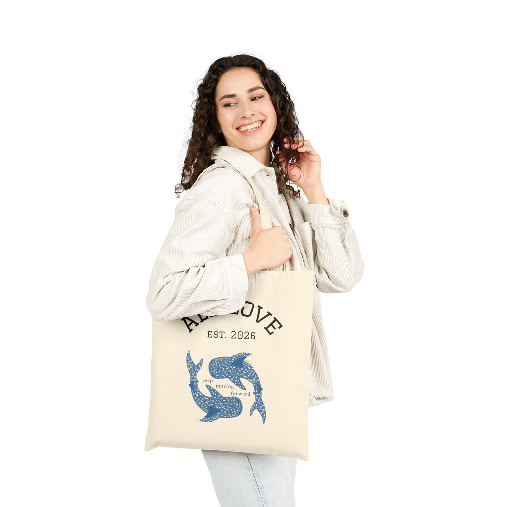 Cotton Canvas Tote Bag | All Love Whales