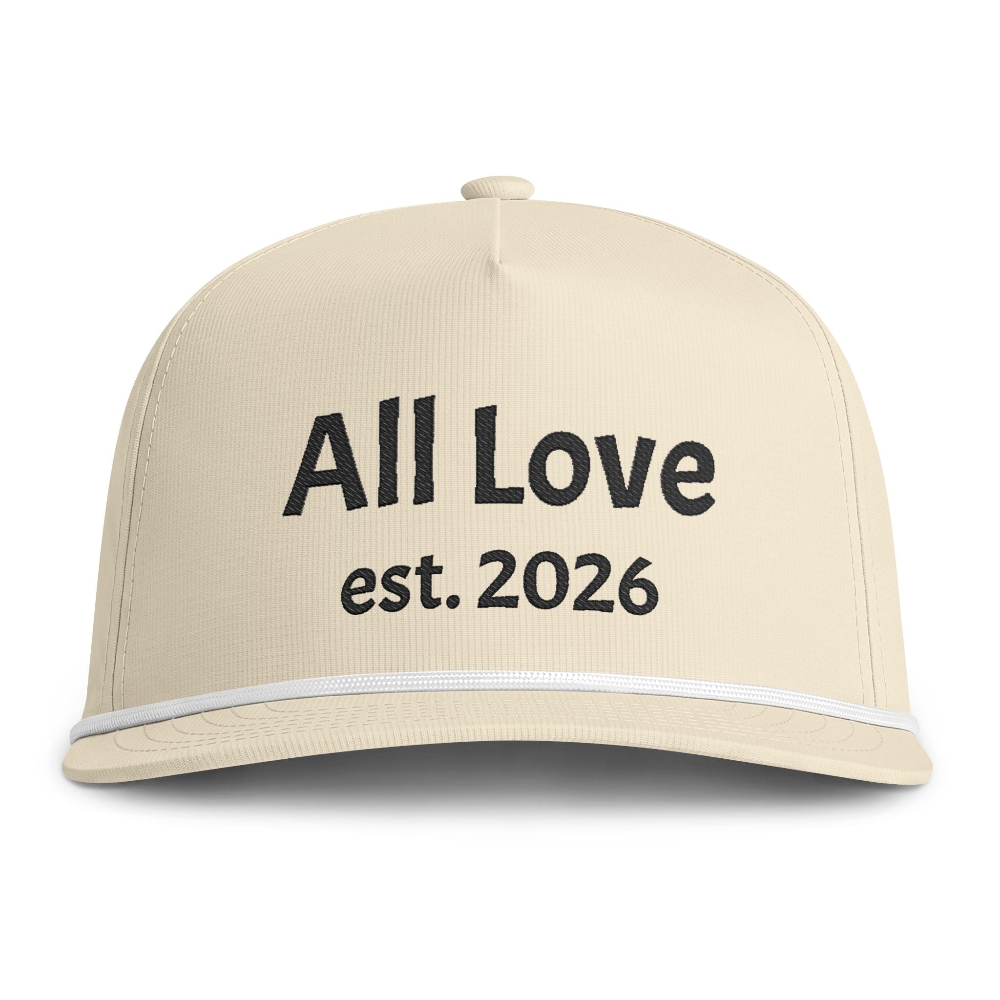 Sunwashed Rope Cap | Embroidered Five-Panel Snapback | All Love Co