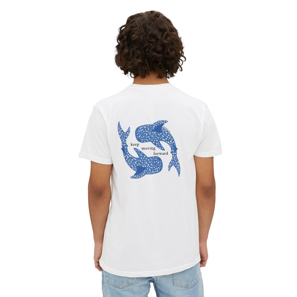 Keep Moving Forward Whale's | Comfort Colors Pocket Tee | All Love Co