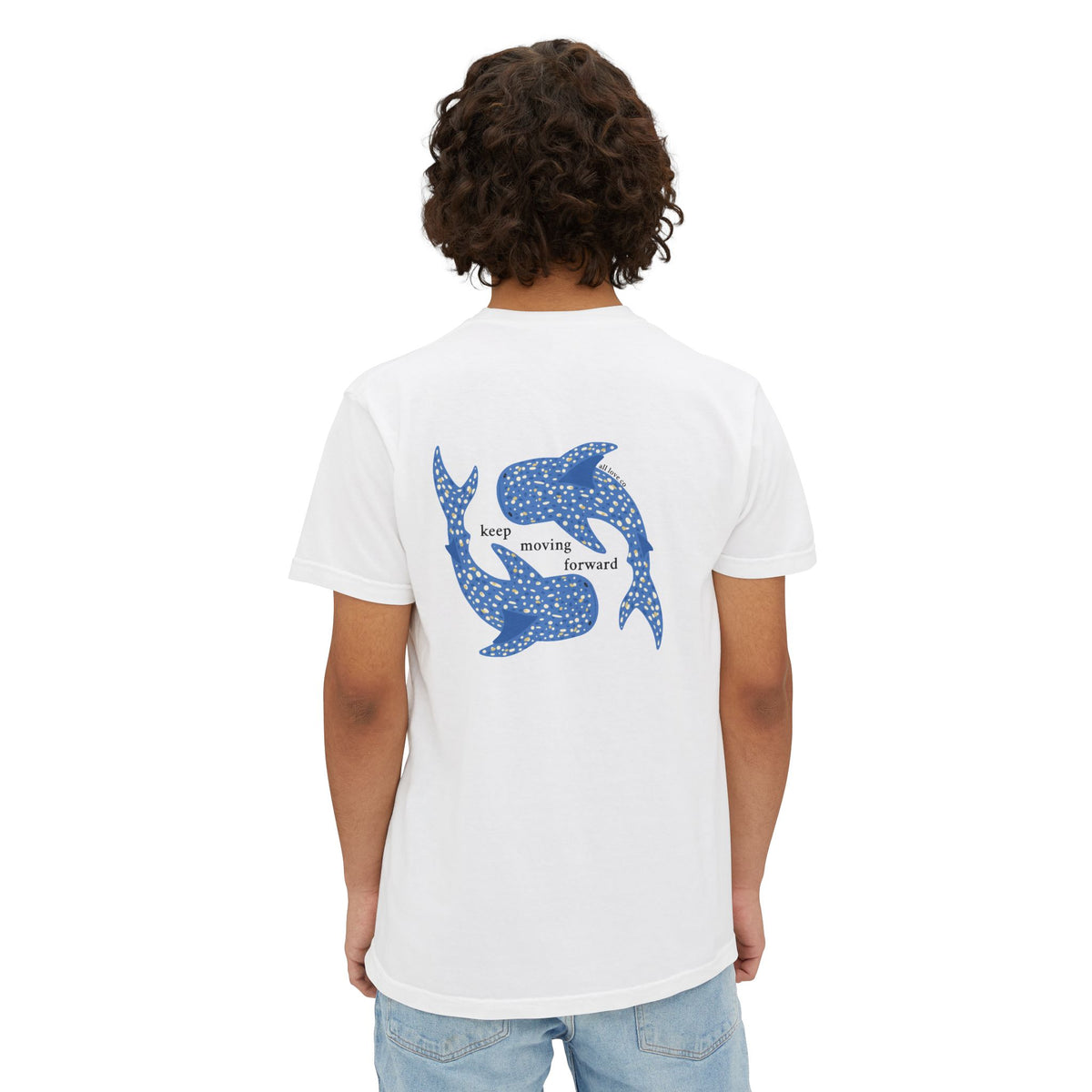 Keep Moving Forward Whale's | Comfort Colors Pocket Tee | All Love Co
