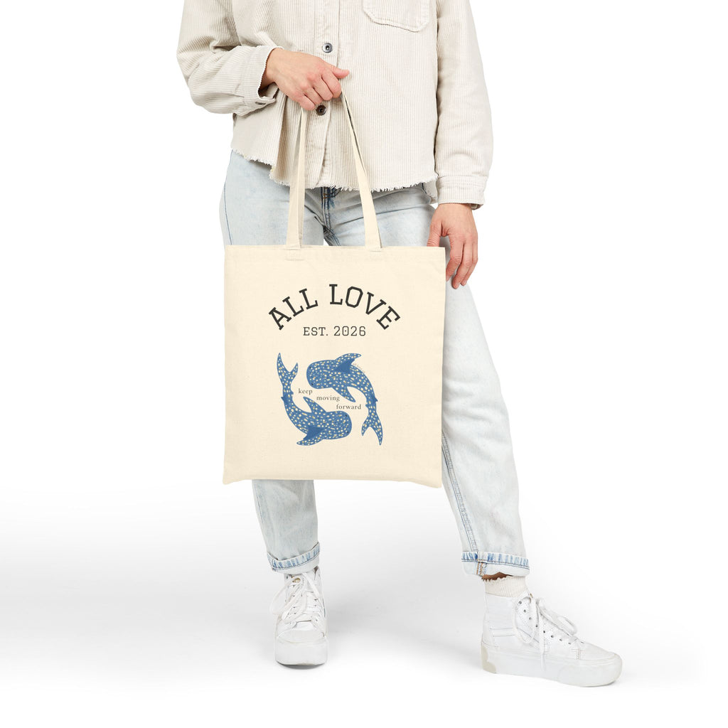Cotton Canvas Tote Bag | All Love Whales