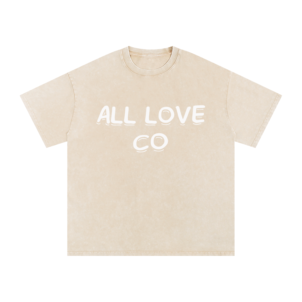 All Love Co | est. 2026 | Snow Washed Oversized Cotton T-Shirt
