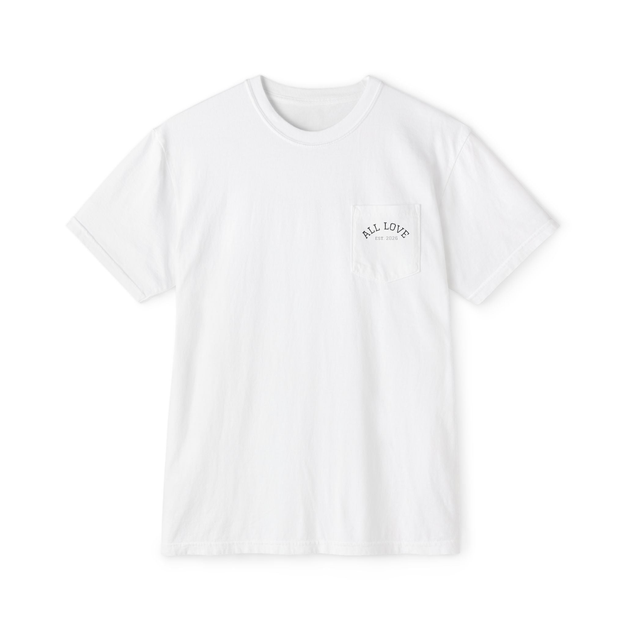 All Love Co Logo Pocket Tee | Garment-Dyed Graphic | Pocket Tee