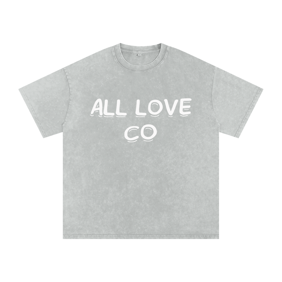 All Love Co | est. 2026 | Snow Washed Oversized Cotton T-Shirt
