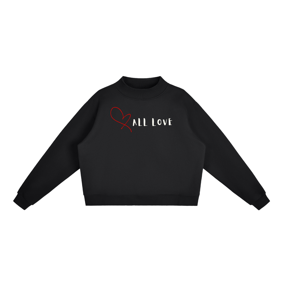 Oversized Mock-Neck Sweatshirt | Have a Heart Collection | Navy & Black
