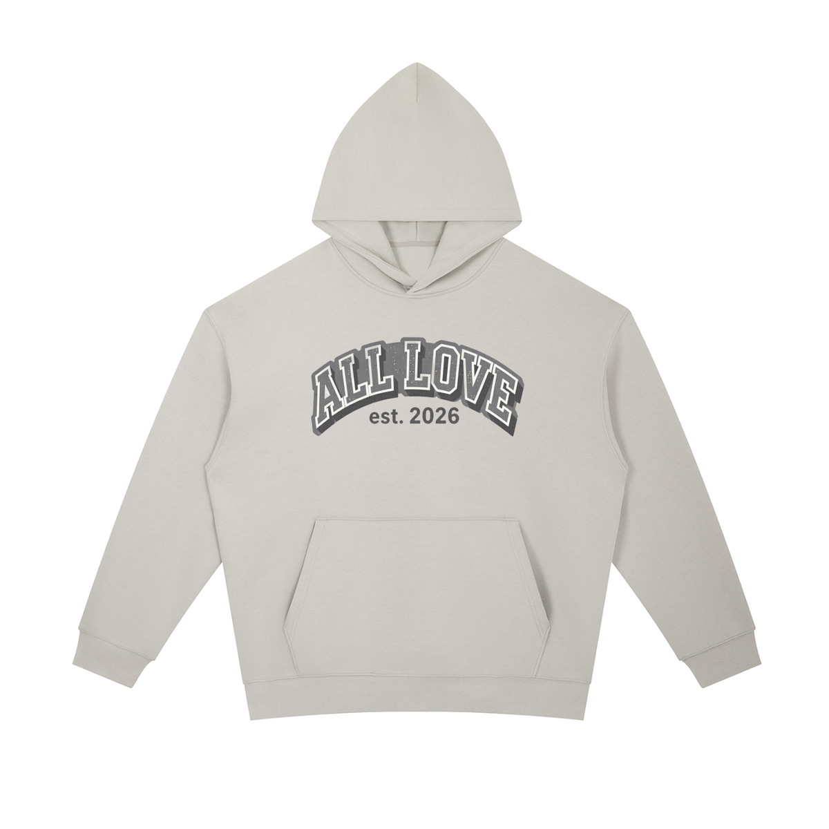 Oversized Heavyweight Hoodie | OG All Love Collection | Speckled Bubble Letters
