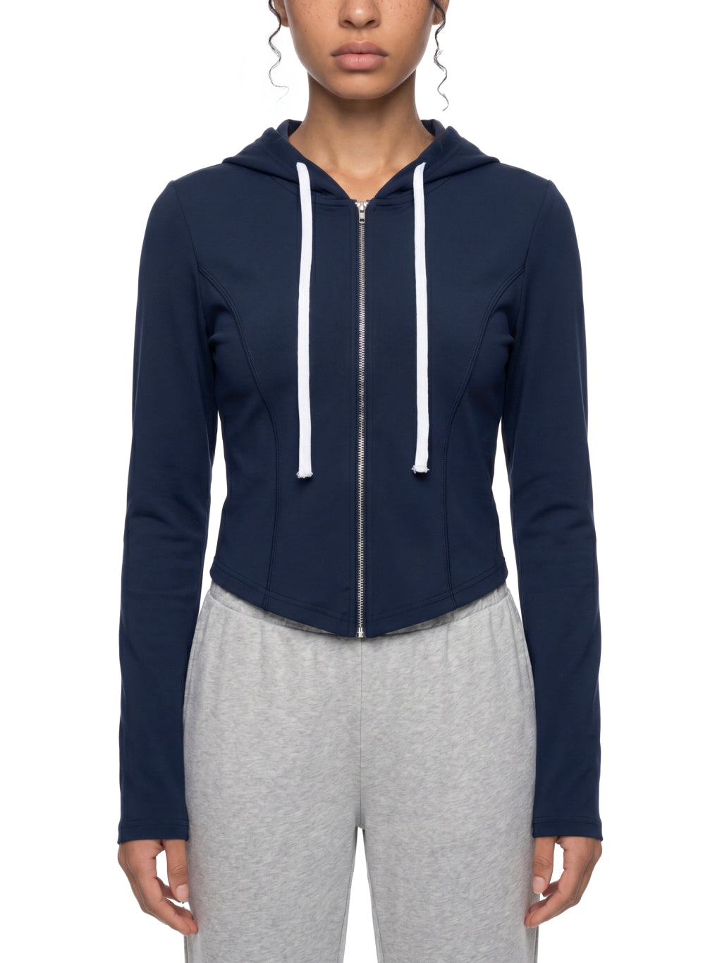 Full Zip Slim Hoodie | Have a Heart Collection | Navy & Black