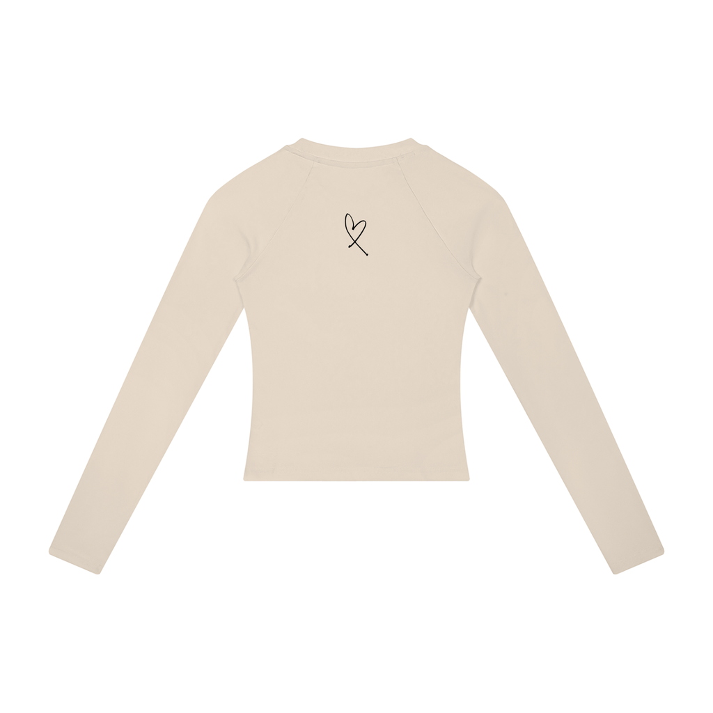 Slim Raglan Long-Sleeve Tee | Have a Heart Collection | White, Oat Gray & Khaki