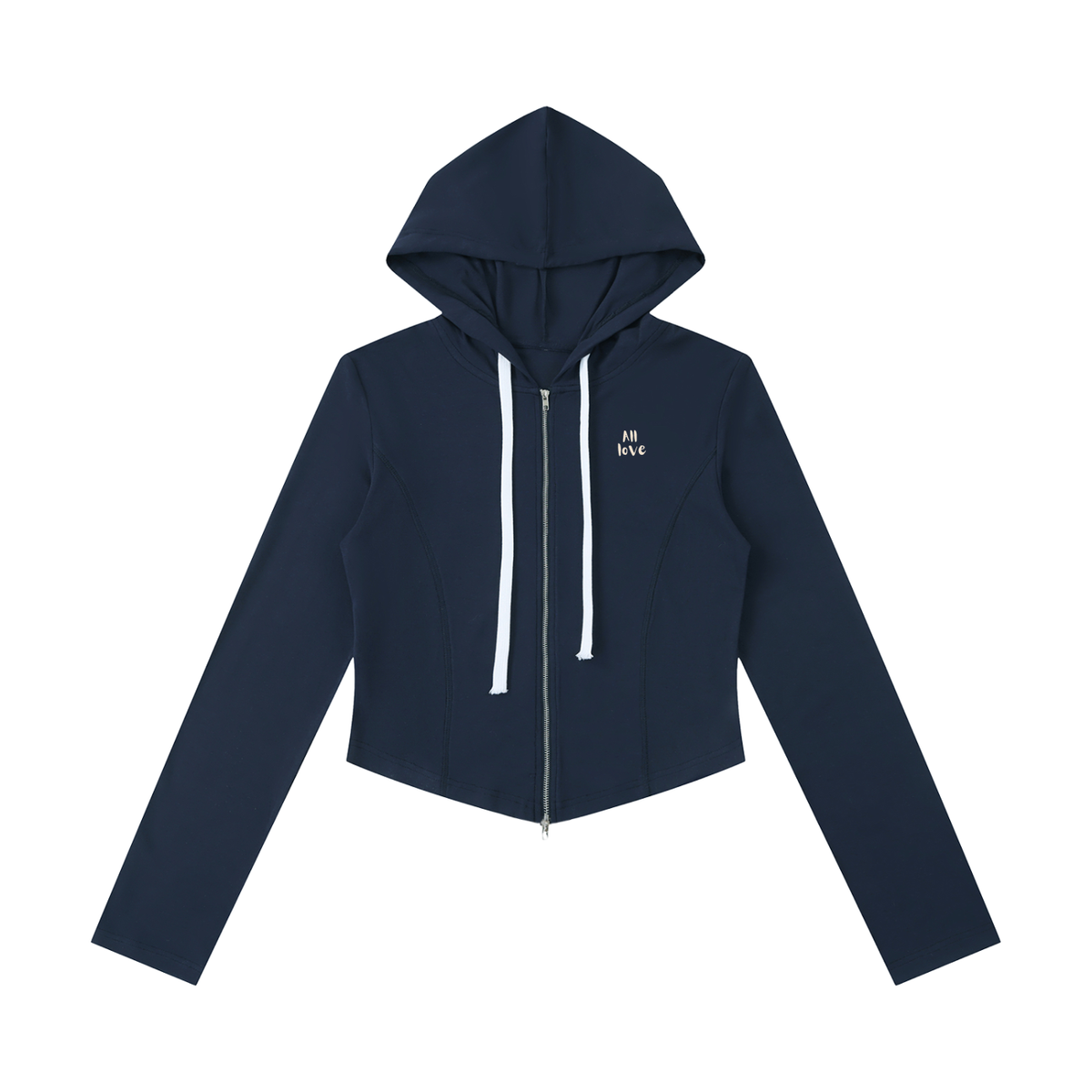Full Zip Slim Hoodie | Have a Heart Collection | Navy & Black
