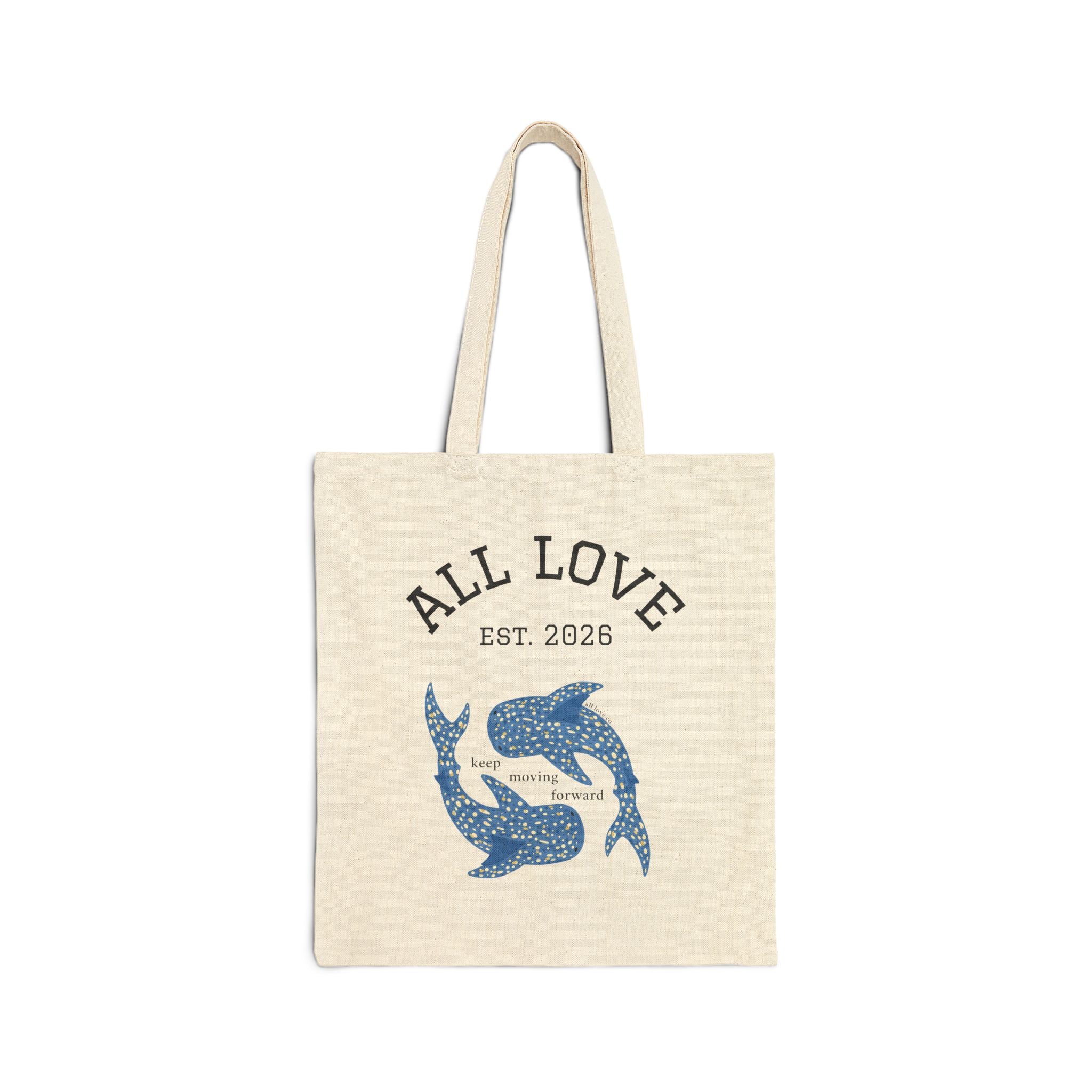 Cotton Canvas Tote Bag | All Love Whales