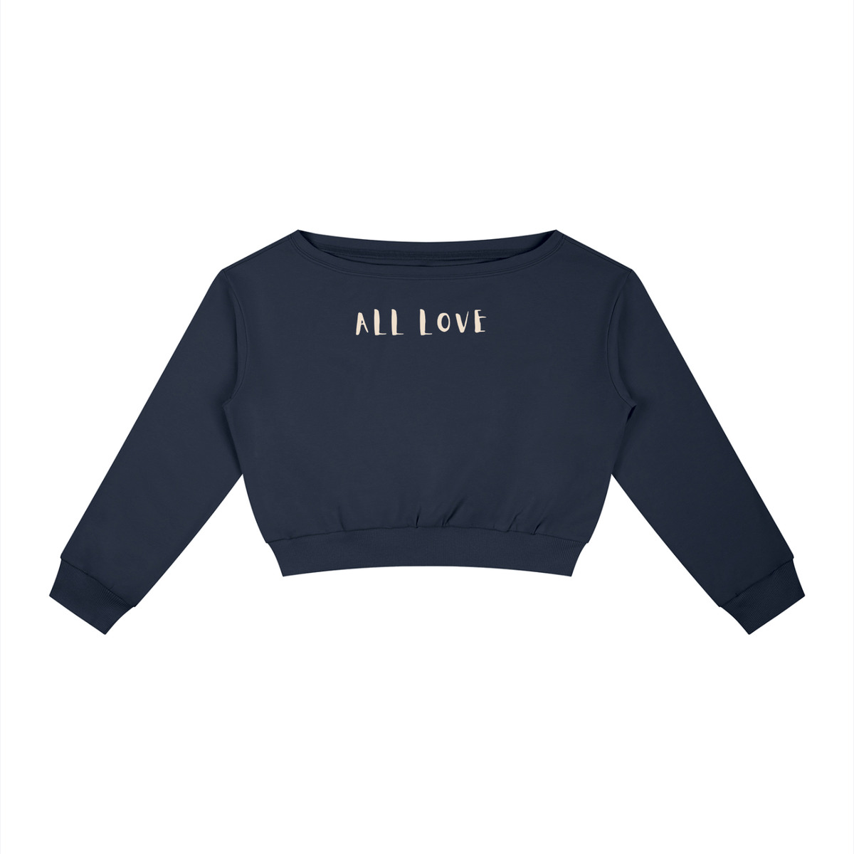 Off-the-Shoulder Boatneck Sweatshirt | Have a Heart Collection | Royal Blue & Black