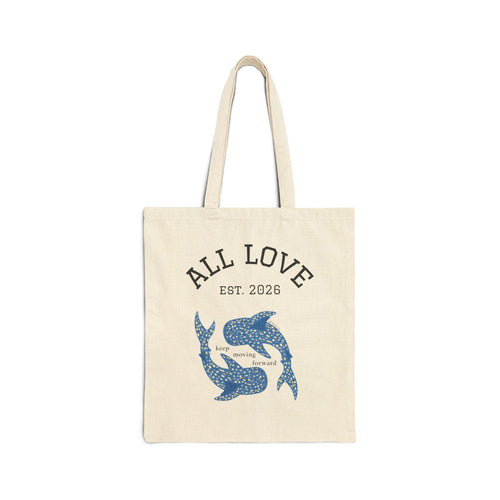Cotton Canvas Tote Bag | All Love Whales