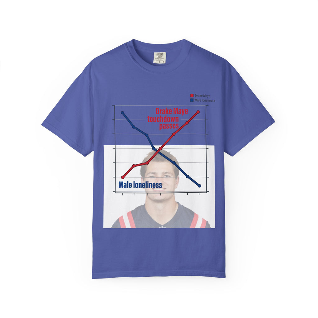 Drake Maye Male Loneliness Graph Tee | Funny Graphic Tee | All Love Co