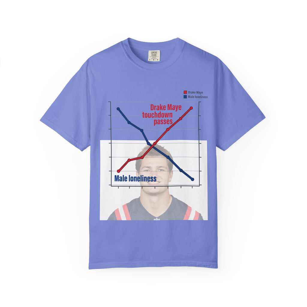 Drake Maye Male Loneliness Graph Tee | Funny Graphic Tee | All Love Co