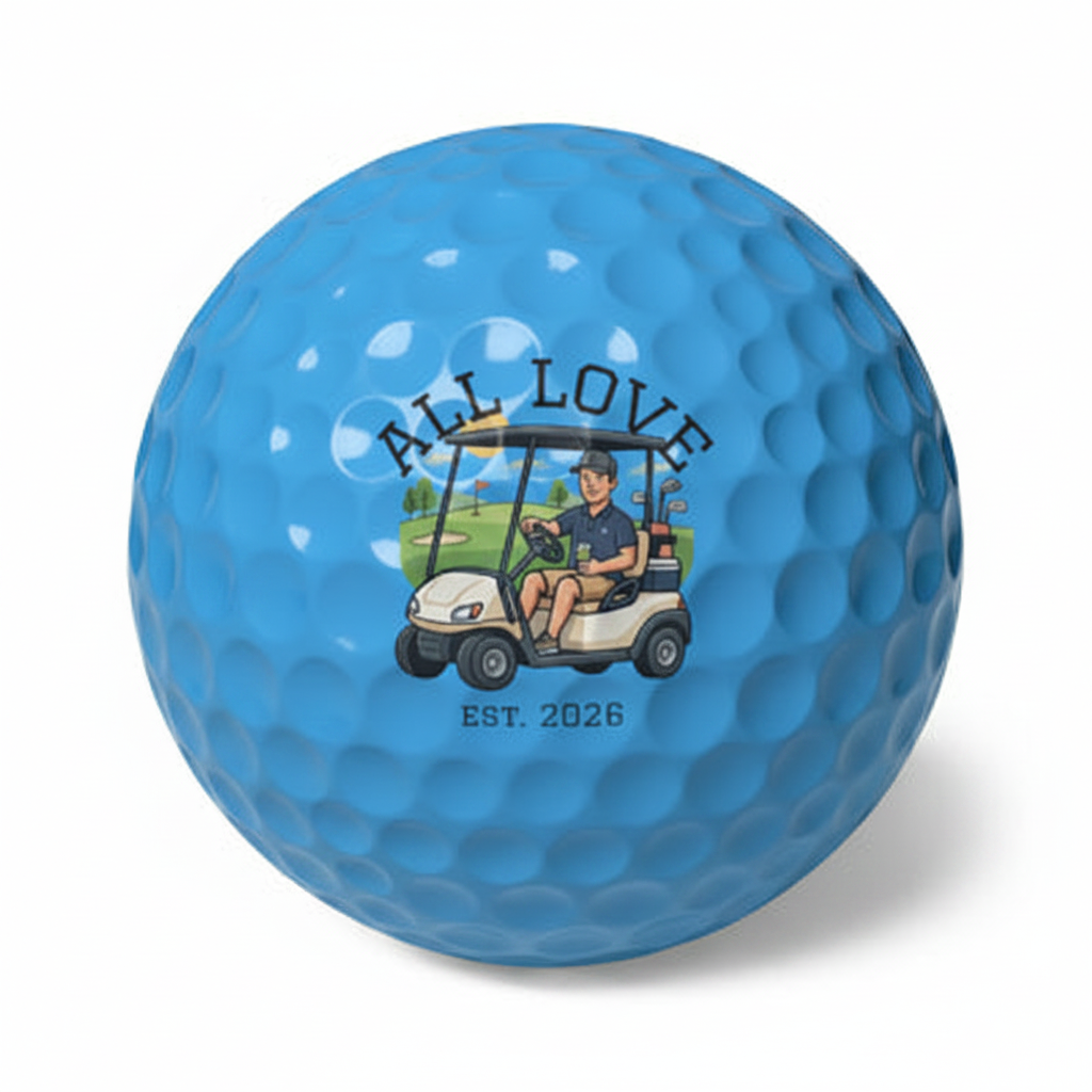 Set of 6 Golf Balls | Playing Golf | Drinking Beer | All Love Co