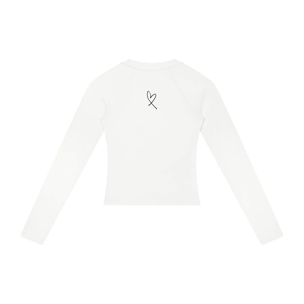 Slim Raglan Long-Sleeve Tee | Have a Heart Collection | White, Oat Gray & Khaki
