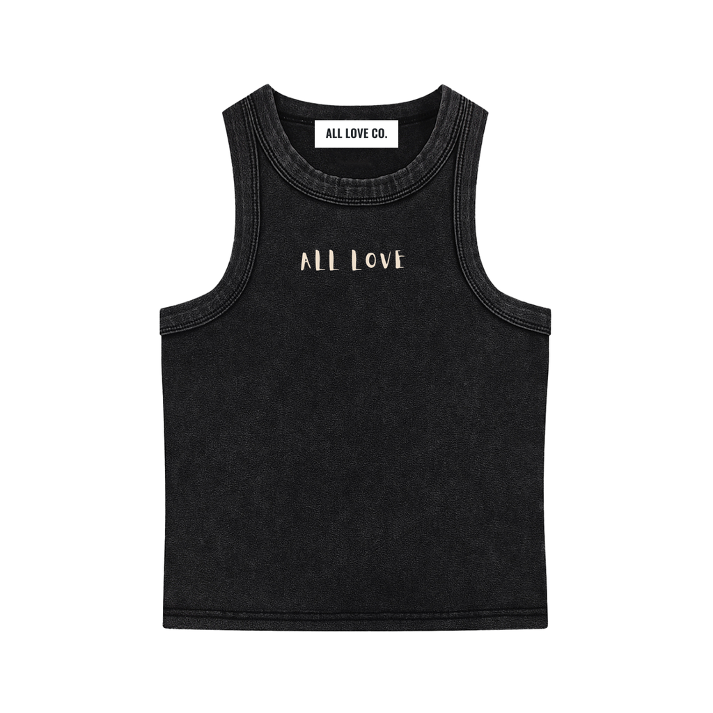 Snow-Washed Vintage Wash Tank | Have a Heart Collection | Black