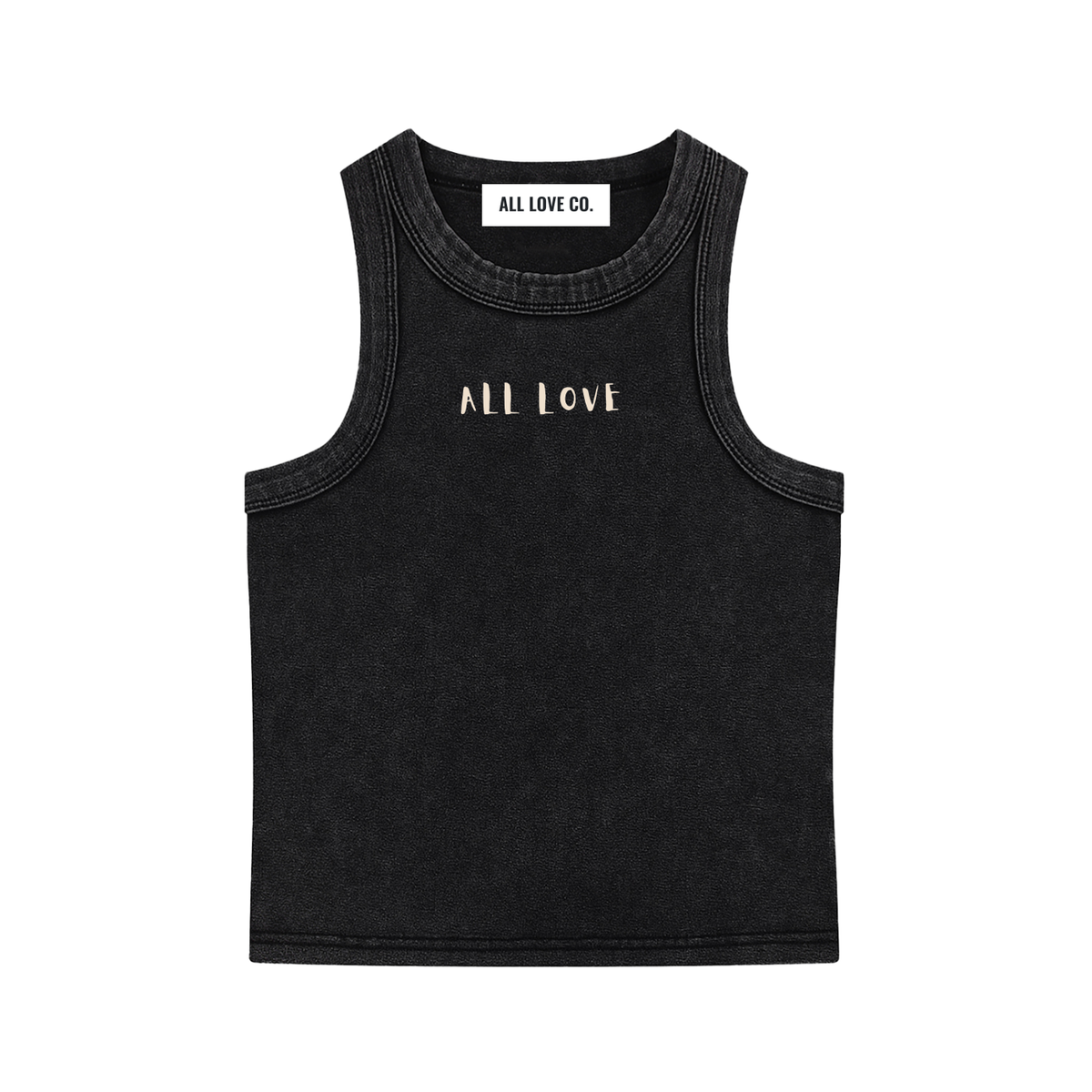 Snow-Washed Vintage Wash Tank | Have a Heart Collection | Black