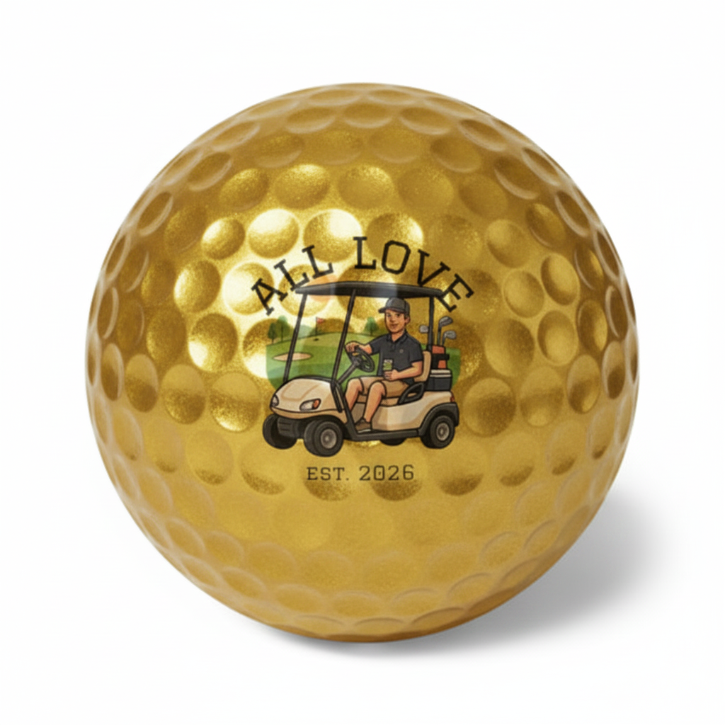 Set of 6 Golf Balls | Playing Golf | Drinking Beer | All Love Co