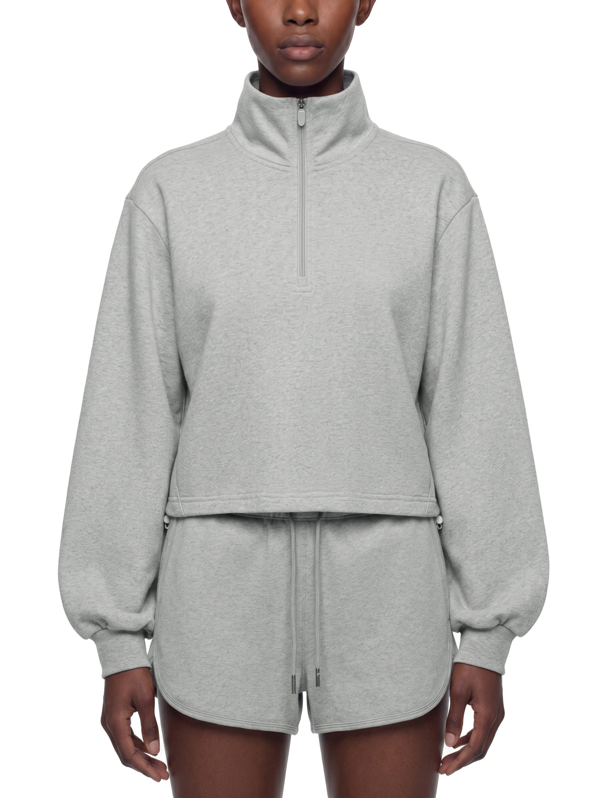 Mock-Neck Quarter-Zip Sweatshirt | Have a Heart Collection | Navy Blue & Black