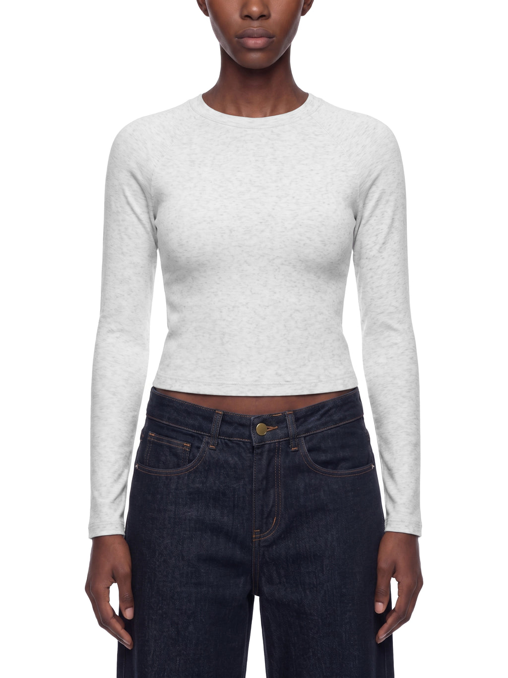 Slim Raglan Long-Sleeve Tee | Have a Heart Collection | White, Oat Gray & Khaki