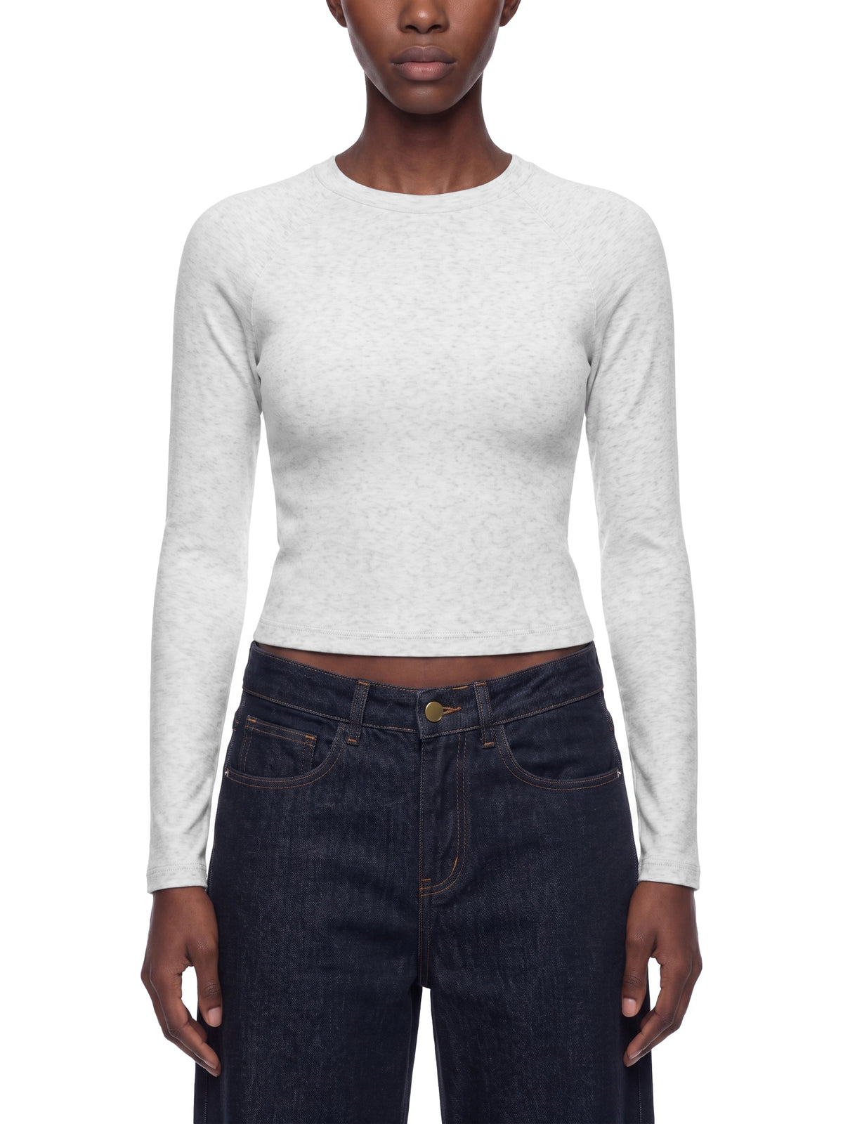 Slim Raglan Long-Sleeve Tee | Have a Heart Collection | White, Oat Gray & Khaki