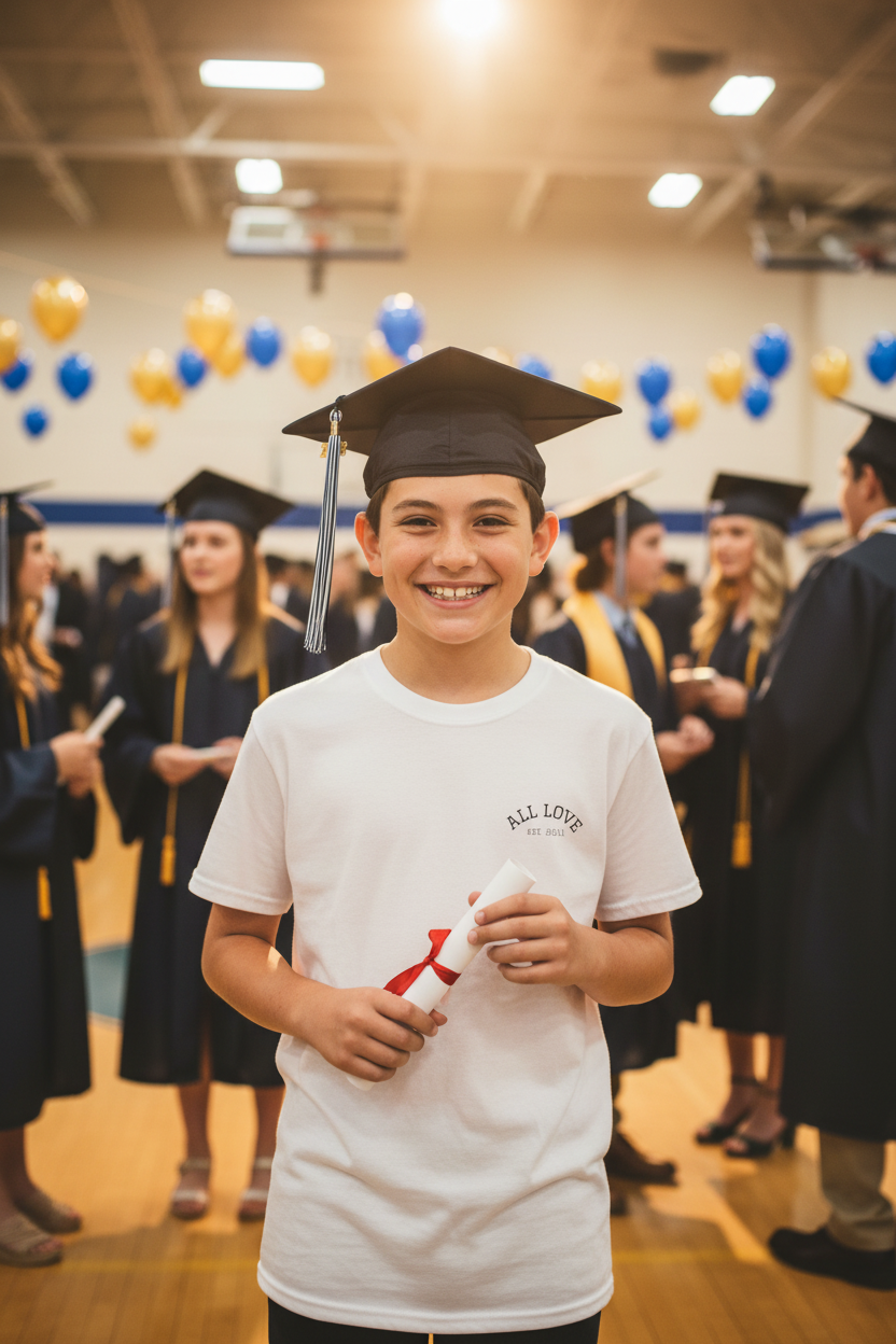 Little Wins Tee - Middle School Graduation Mockup
