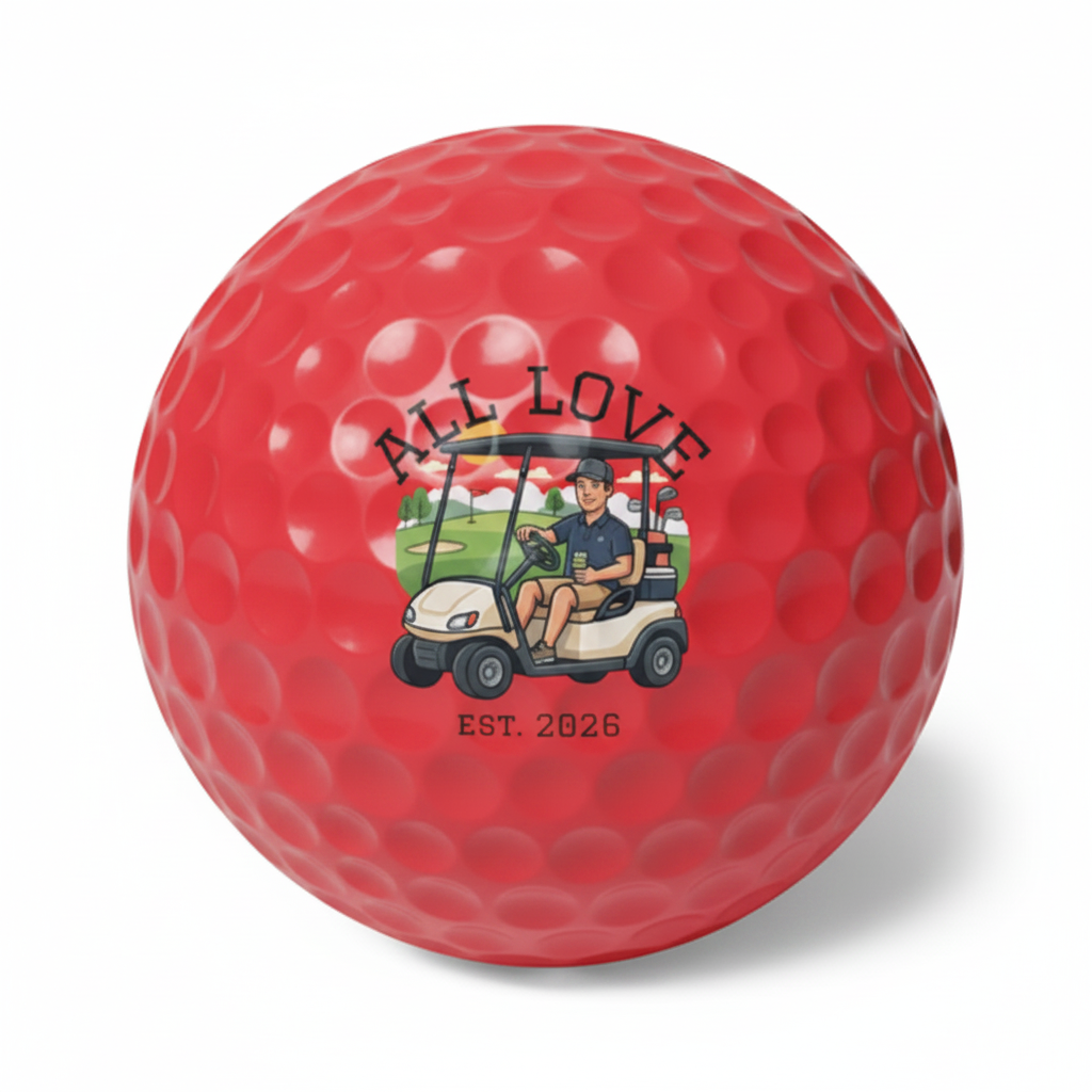 Set of 6 Golf Balls | Playing Golf | Drinking Beer | All Love Co