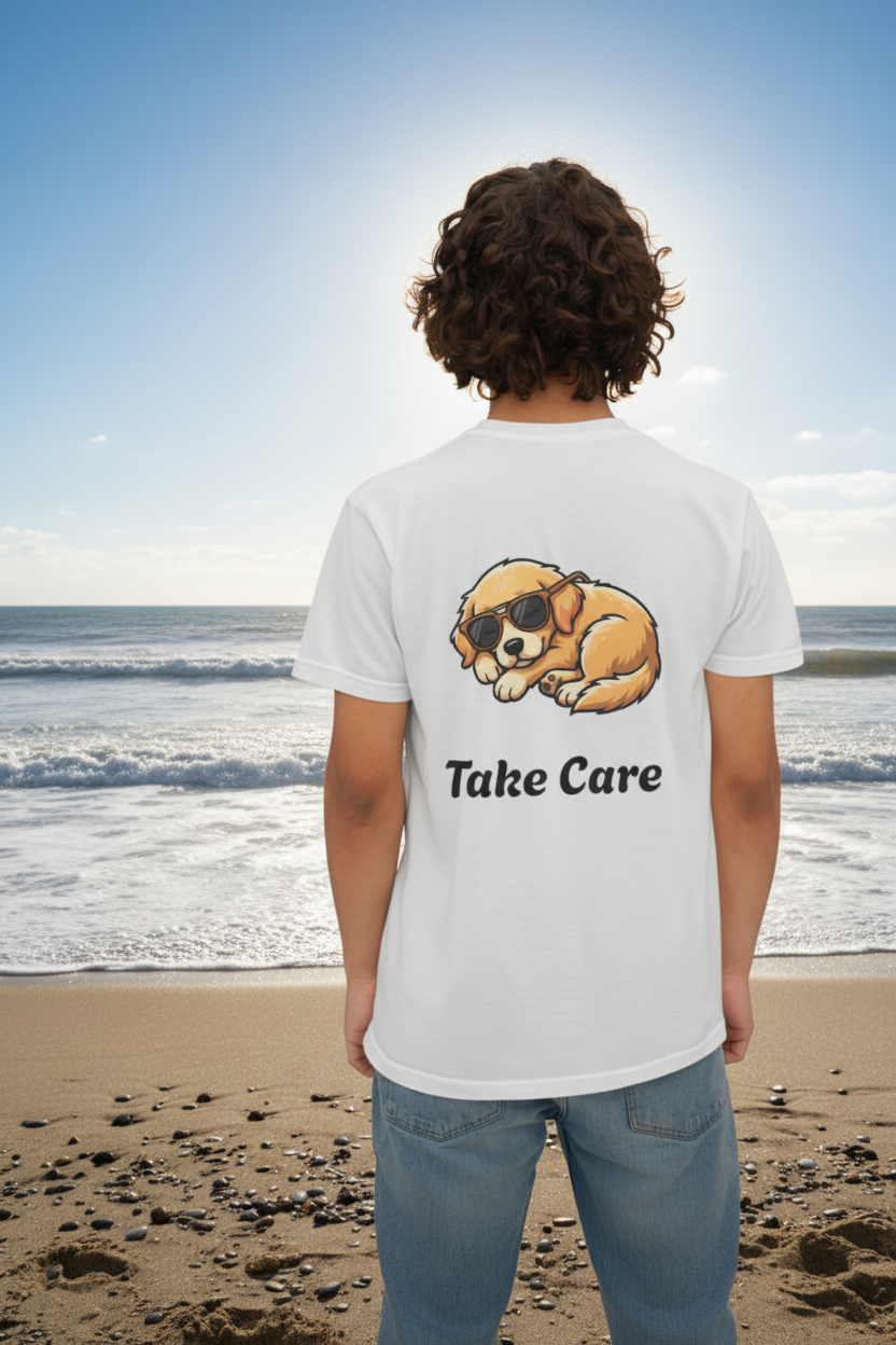 Take Care Dog Tee Lifestyle